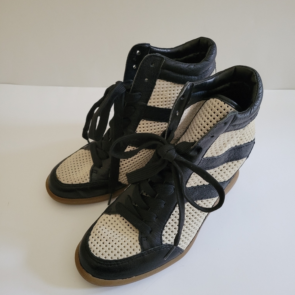 Women's leather platform shoes - Picture 2 of 11